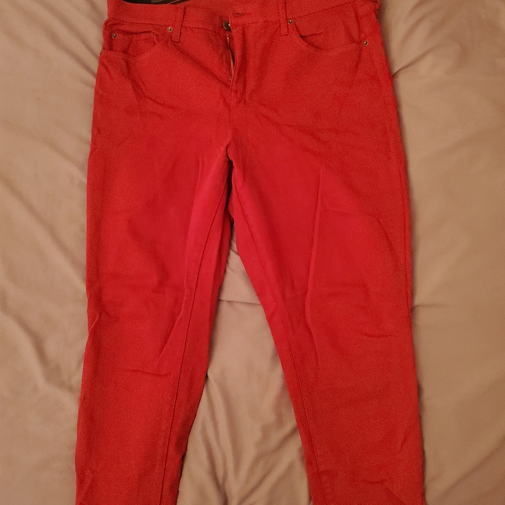 Torrid Red Sky High Skinny Jeans Size 16R